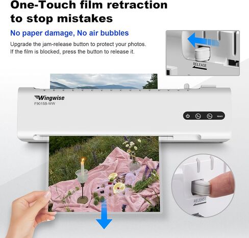 Thermal Laminator Machine 13" Wide, Rapid 1 Min Preheat, Home, Office, School Supplies; for Tabloid (11"x17") & Smaller Pouches, Ivory White in Saudi Arabia