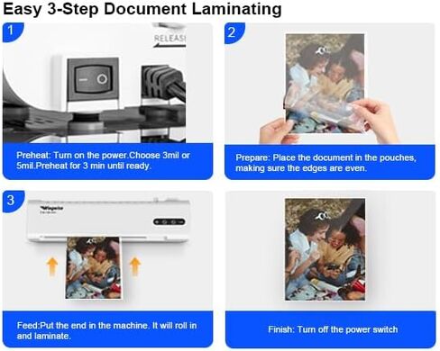 Thermal Laminator Machine 13" Wide, Rapid 1 Min Preheat, Home, Office, School Supplies; for Tabloid (11"x17") & Smaller Pouches, Ivory White in Saudi Arabia
