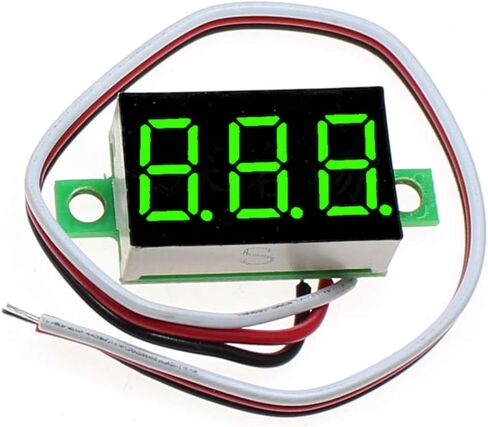 (5 Pack) JacobsParts DC 0-30V 3-Wire Voltmeter 3-Digit LED Display Panel Volt Meter Digital Voltage Tester (Red) in Saudi Arabia