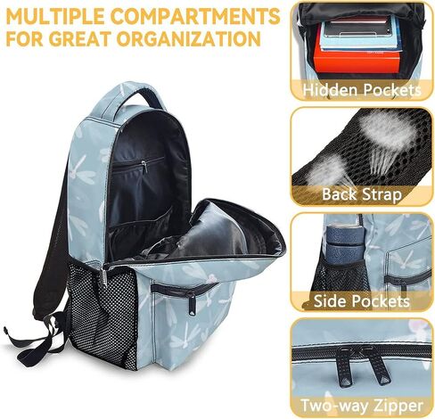 Dragonfly School Backpack for Girls, 16 Inch Backpacks for Women, Cute, Durable, Lightweight, Large Capacity Bookbag for Travel in Saudi Arabia