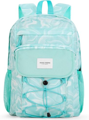 Choco Mocha Teal School Backpack for Teen Girls Travel Backpack for Girls Middle School lightweight Large Bookbag 17 Inches in Saudi Arabia