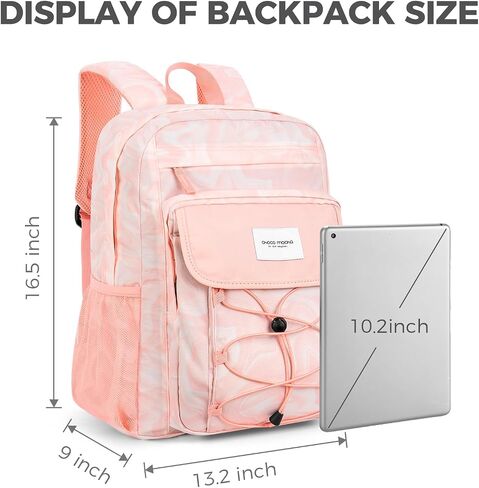 Choco Mocha Teal School Backpack for Teen Girls Travel Backpack for Girls Middle School lightweight Large Bookbag 17 Inches in Saudi Arabia