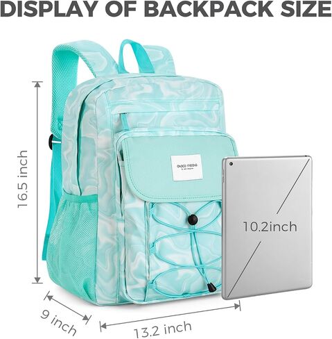 Choco Mocha Teal School Backpack for Teen Girls Travel Backpack for Girls Middle School lightweight Large Bookbag 17 Inches in Saudi Arabia