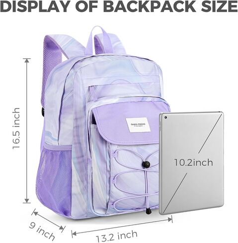 Choco Mocha Teal School Backpack for Teen Girls Travel Backpack for Girls Middle School lightweight Large Bookbag 17 Inches in Saudi Arabia