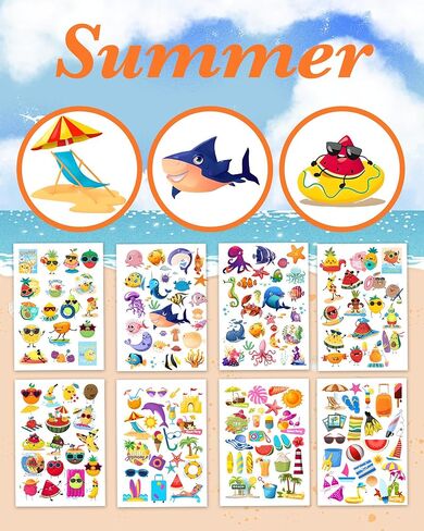 Summer Hawaii Stickers for Water Bottles : 50Pcs Beach Stickers Tropical sticker Vacation Sticker Pack for Laptop, Waterproof Vinyl Aesthetic Stickers for Kids Girl Teens, Phone, Scrapbook, Luggage in Saudi Arabia