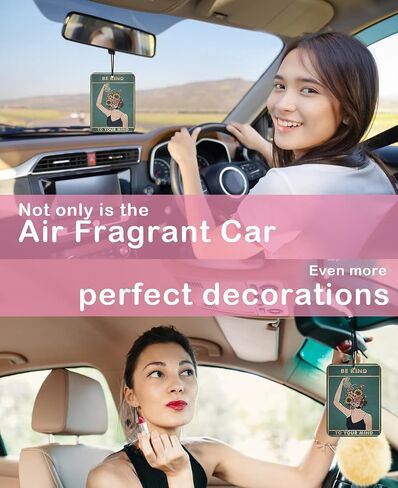 Positive Affirmation Car Freshener 2Pcs,Pink Hanging Interior Accessories Air Freshener,You are Strong Brave,Trendy Pink Air Fresheners Gift for Girls Women Colleagues Lady Boss（Coffee） in Saudi Arabia