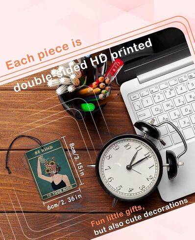 Positive Affirmation Car Freshener 2Pcs,Pink Hanging Interior Accessories Air Freshener,You are Strong Brave,Trendy Pink Air Fresheners Gift for Girls Women Colleagues Lady Boss（Coffee） in Saudi Arabia