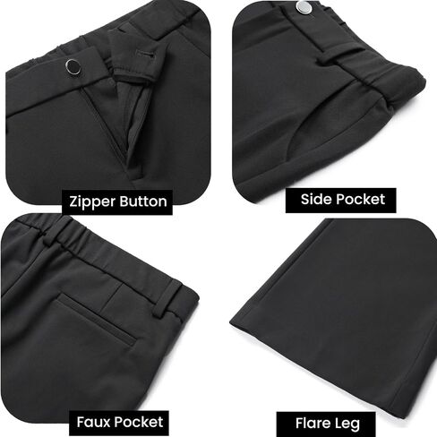 Women's 30''/32'' Stretchy Flare Dress Work Pants Business Office Casual Bootcut Slacks with Pockets Belt Loops in Saudi Arabia