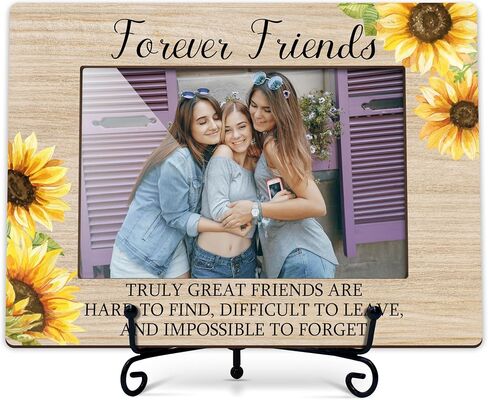 ISOVF Forever Friends Picture Frame, Gifts For Friend, Long Distance Friendship Photo Frame, Sunflower Gifts, Birthday Gifts, 4x6 Picture Frame for Desk Display-A07 in Saudi Arabia