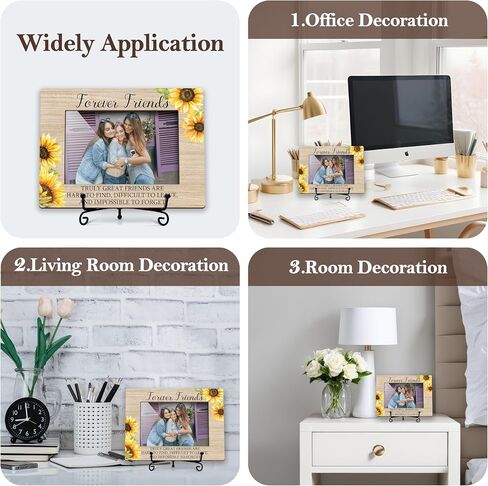 ISOVF Forever Friends Picture Frame, Gifts For Friend, Long Distance Friendship Photo Frame, Sunflower Gifts, Birthday Gifts, 4x6 Picture Frame for Desk Display-A07 in Saudi Arabia