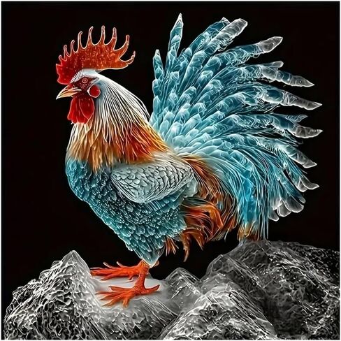 hill froeistung 5D Blue Owl Diamond Art Painting Kits for Adults,Flower Diamond Art, DIY Full Drill Pearl Diamond Art Painting Set for Home Wall Decor Gifts (12X12 inch) in Saudi Arabia