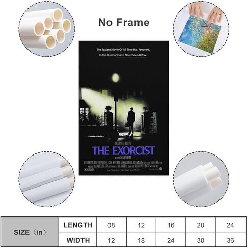 The Exorcist Movie Poster Wall Art Paintings Canvas Wall Decor Home Decor Living Room Decor Aesthetic Prints 16x24inch(40x60cm) Unframe-style in Saudi Arabia