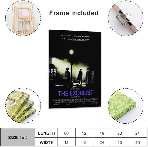 The Exorcist Movie Poster Wall Art Paintings Canvas Wall Decor Home Decor Living Room Decor Aesthetic Prints 16x24inch(40x60cm) Unframe-style in Saudi Arabia