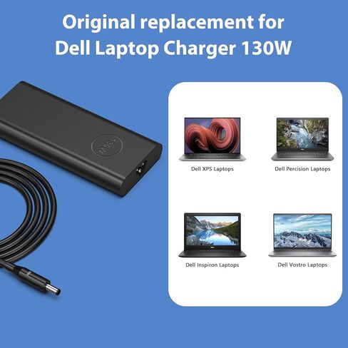 130W 19.5V 6.7A 7.4mm Tip AC Adapter Laptop Charger for Dell Inspiron 15 7559 N7110 N5110 Precision M20 M60 M70 M90 M2400,Dell XPS 15 L502X 17 L702X,PA-4E DA130PE1-00 JU012 CM161 Power Supply Cord in Kuwait