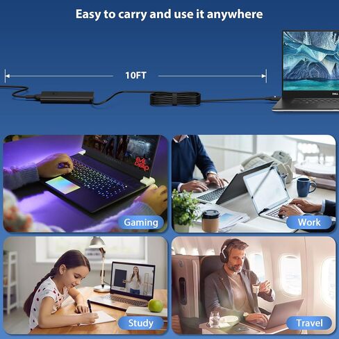 130W 19.5V 6.7A 7.4mm Tip AC Adapter Laptop Charger for Dell Inspiron 15 7559 N7110 N5110 Precision M20 M60 M70 M90 M2400,Dell XPS 15 L502X 17 L702X,PA-4E DA130PE1-00 JU012 CM161 Power Supply Cord in Kuwait