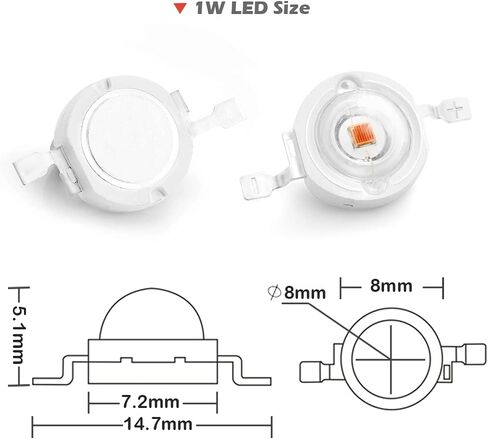 CHANZON 10 قطع عالية الطاقة LED رقاقة 1W أبيض 6000K - 6500K (300mA - 350mA / DC 3V - 3.4V / 1 Watt) كثافة فائقة السطوع SMD COB مكونات باعث الضوء ديود 1 وات لمبة مصباح إضاءة ذاتية الصنع in Saudi Arabia