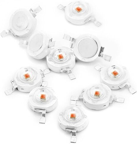 CHANZON 10 قطع عالية الطاقة LED رقاقة 1W أبيض 6000K - 6500K (300mA - 350mA / DC 3V - 3.4V / 1 Watt) كثافة فائقة السطوع SMD COB مكونات باعث الضوء ديود 1 وات لمبة مصباح إضاءة ذاتية الصنع in Saudi Arabia