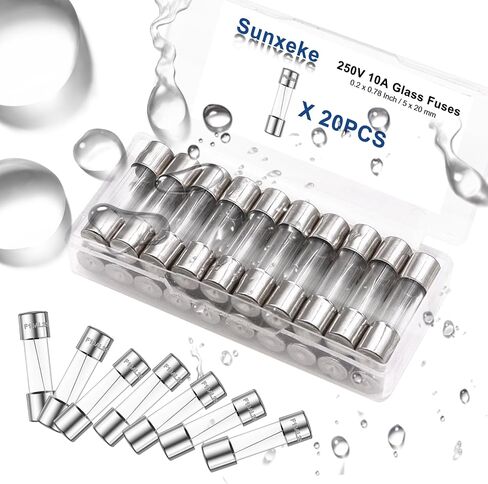 20PCS F2AL 250V 2A Fast-Blow Glass Fuses,0.2 x 0.78 Inch / 5 x 20 mm in Saudi Arabia