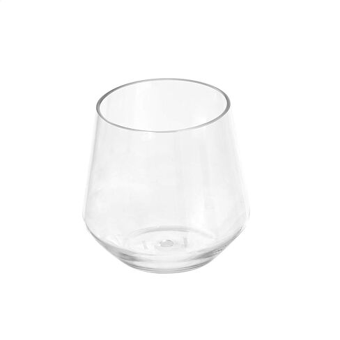 Amazon Basics Tritan BPA-Free Plastic Stemless Wine Glass, 14-Ounce, Clear - Set of 4 in Saudi Arabia