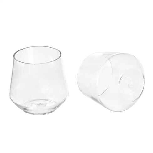 Amazon Basics Tritan BPA-Free Plastic Stemless Wine Glass, 14-Ounce, Clear - Set of 4 in Saudi Arabia