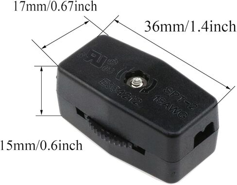 The Replacement of Orthostitial Rotary Switches Gear Rotary Switches 18/2 SPT-2 Light Cables Direct Plug Light Line Switches-2PCS in Saudi Arabia