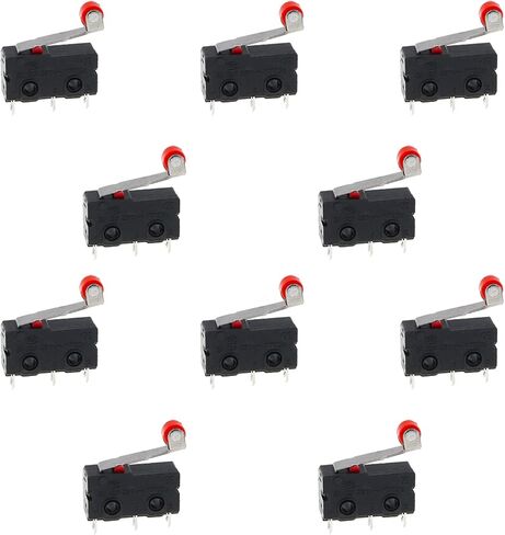 Limit Switch DGZZI 10PCS KW-12 Micro Limit Switches with Momentary Roller Lever Arm, AC 250V 3A 1NO 1NC Snap Action Micro Switch in Saudi Arabia