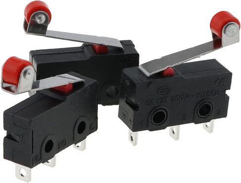 Limit Switch DGZZI 10PCS KW-12 Micro Limit Switches with Momentary Roller Lever Arm, AC 250V 3A 1NO 1NC Snap Action Micro Switch in Saudi Arabia