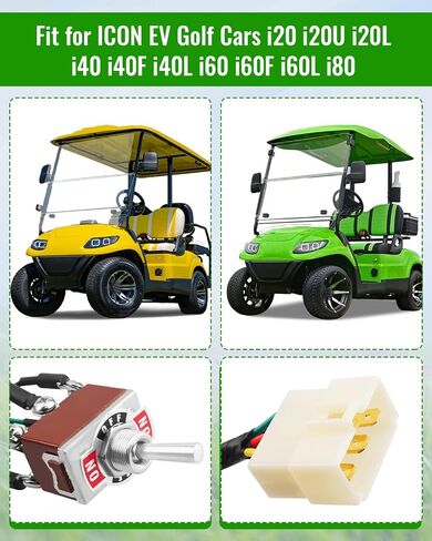 Run and Tow Switch with Harness Fit for ICON EV Golf Cars i20 i20U i20L i40 i40F i40L i60 i60F i60L i80, Advanced Golf cart Accessories for Sports and Outdoors Golf Enthusiasts in Saudi Arabia
