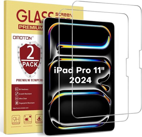 OMOTON [عبوتان] واقي شاشة لجهاز iPad الجيل العاشر (10.9 بوصة) إصدار 2022، زجاج مقسى لجهاز iPad 10، متوافق مع قلم Apple / سهل التركيب in Saudi Arabia