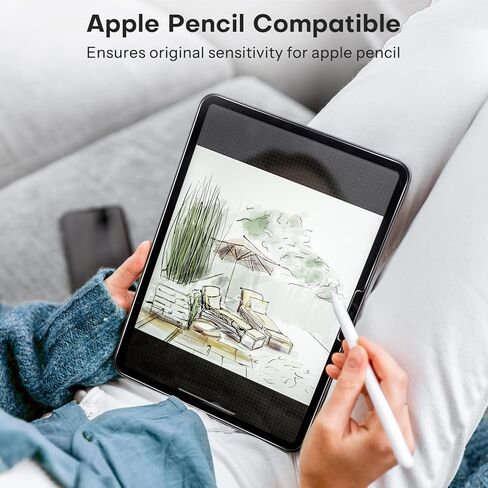 OMOTON [عبوتان] واقي شاشة لجهاز iPad الجيل العاشر (10.9 بوصة) إصدار 2022، زجاج مقسى لجهاز iPad 10، متوافق مع قلم Apple / سهل التركيب in Saudi Arabia
