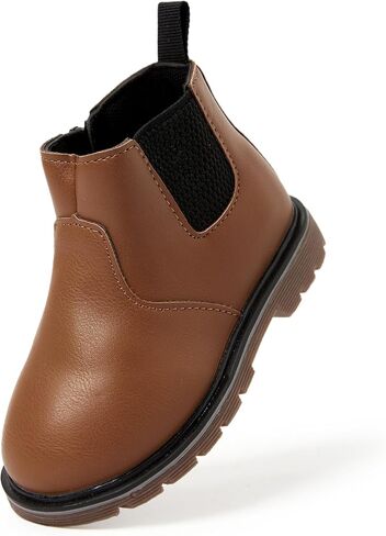 PATPAT Boys Girls Chelsea Boots Waterproof Kids Cowboy Boots Toddler Boots With Side Zipper for Toddler/Little Kid/Big Kid in Saudi Arabia
