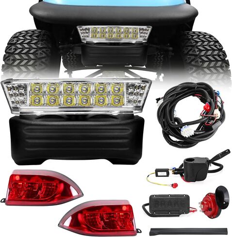 10L0L Golf Cart Light Kit for Club Car Precedent 2004-2008.5, Headlight Taillight Turn Signal Brake Lights Horn Upgrade(Must Input 12 Volts) in Saudi Arabia