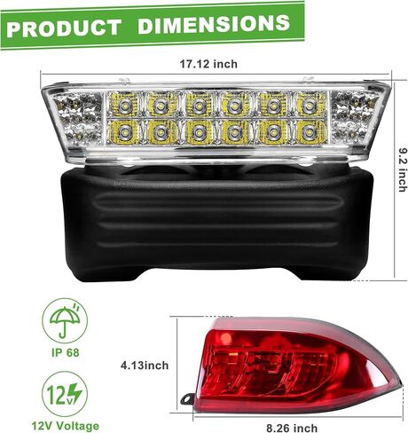 10L0L Golf Cart Light Kit for Club Car Precedent 2004-2008.5, Headlight Taillight Turn Signal Brake Lights Horn Upgrade(Must Input 12 Volts) in Saudi Arabia