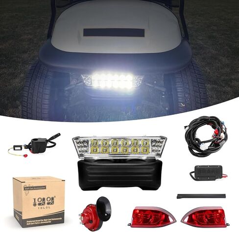 10L0L Golf Cart Light Kit for Club Car Precedent 2004-2008.5, Headlight Taillight Turn Signal Brake Lights Horn Upgrade(Must Input 12 Volts) in Saudi Arabia