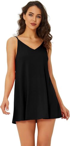 Spmor Women's Sleeveless Loose Short Dresses Plain Casual Tops in Saudi Arabia