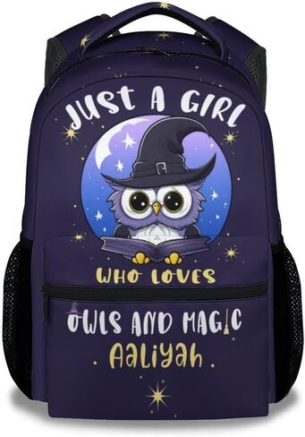 Owl School Backpack for Girls - 16 Inch Yellow Backpacks for Kids 6-12 Years - Durable Cartoon Bookbag for Travel in Saudi Arabia