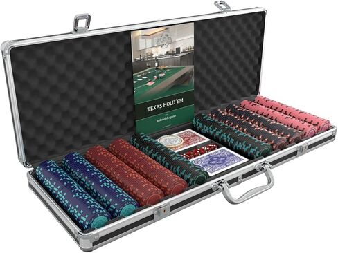 Bullets Playing Cards - Poker case with 300 clay poker chips Corrado without values in Saudi Arabia