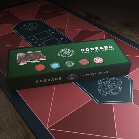 Bullets Playing Cards - Poker case with 300 clay poker chips Corrado without values in Saudi Arabia