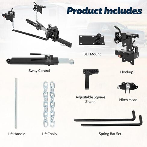 Weight Distribution Hitch, Anti Sway Hitch for Travel Trailer Camper, Max Towing 12000lbs, 2-Inch Shank, 2-5/16-Inch Ball in Saudi Arabia
