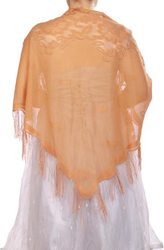 Women Lace Wraps Shawls Tassel Triangle Shawls and Wraps for Party Wedding Evening Dresses in Saudi Arabia