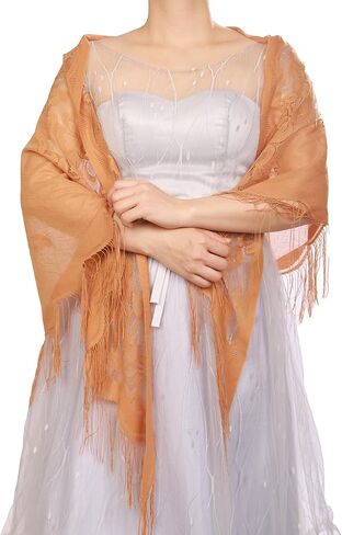 Women Lace Wraps Shawls Tassel Triangle Shawls and Wraps for Party Wedding Evening Dresses in Saudi Arabia