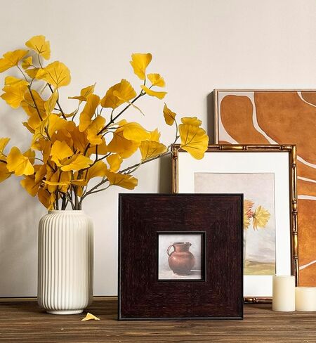 إطار صورة حائط خشبي لبيت المزرعة مقاس 4 × 4، إطارات عائلية مربعة بنية عتيقة مع ملف تعريف مسطح عريض، إطار صور خشبي ريفي متعثر in Kuwait