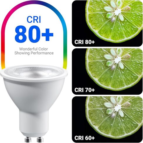 مصابيح GU10 LED قابلة للتعتيم، لمبة إضاءة 6500K ضوء النهار الأبيض، 630LM LED لمبة كشاف 7W (50W مكافئ الهالوجين) لمبة إضاءة المسار للمطبخ، غطاء محرك السيارة، غرفة النوم، 6500K، 6 عبوات in Kuwait