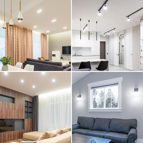 مصابيح GU10 LED قابلة للتعتيم، لمبة إضاءة 6500K ضوء النهار الأبيض، 630LM LED لمبة كشاف 7W (50W مكافئ الهالوجين) لمبة إضاءة المسار للمطبخ، غطاء محرك السيارة، غرفة النوم، 6500K، 6 عبوات in Kuwait