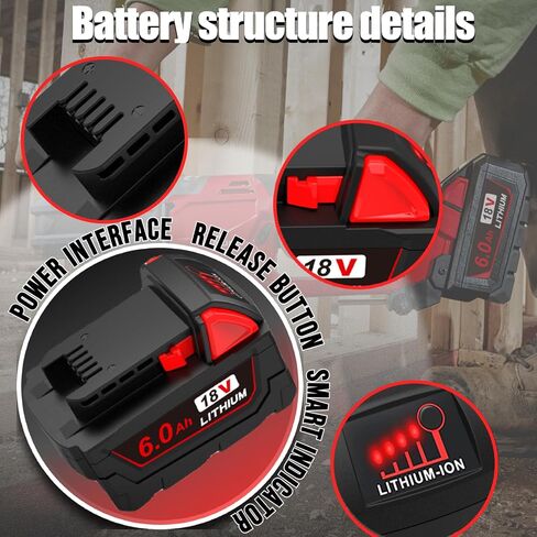 بطارية 3.0 أمبير 12 فولت 48-11-2420 بديلة لبطارية ميلووكي M12 متوافقة مع أدوات ميلووكي 12 فولت لاسلكية من الليثيوم 48-11-2450 48-11-2425 48-11-2411 48-11-2401 48-11-2430 in Saudi Arabia