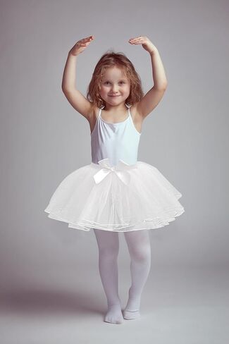 Jastore Girls Tutu Skirt Toddler Kid 4 Layers Tulle Elastic Tutu Ballet Skirt Princess Dress for Ballet Dance Halloween Party in Kuwait