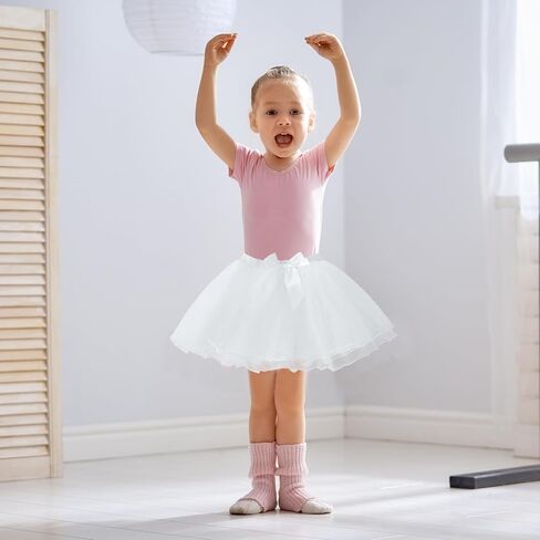Jastore Girls Tutu Skirt Toddler Kid 4 Layers Tulle Elastic Tutu Ballet Skirt Princess Dress for Ballet Dance Halloween Party in Kuwait