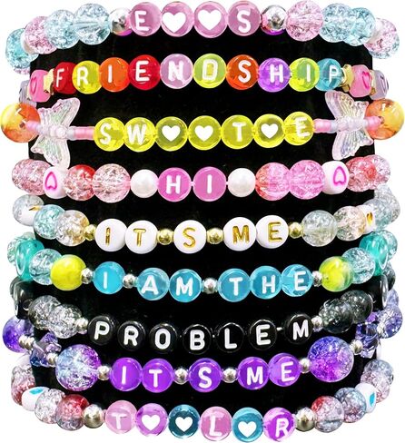 10CS Friendship Bracelets Set, Concert Beads Bracelet Making Kit Gifts for Kids, Girls in Saudi Arabia