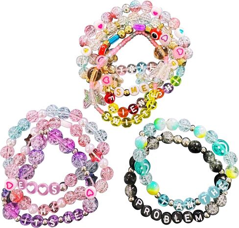 10CS Friendship Bracelets Set, Concert Beads Bracelet Making Kit Gifts for Kids, Girls in Saudi Arabia