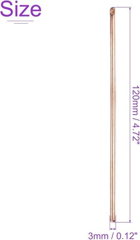 DMiotech 6 x 100mm Copper Round Heatsink Pipe Thermal Cooler Radiator for Cooling PC Computer in Saudi Arabia